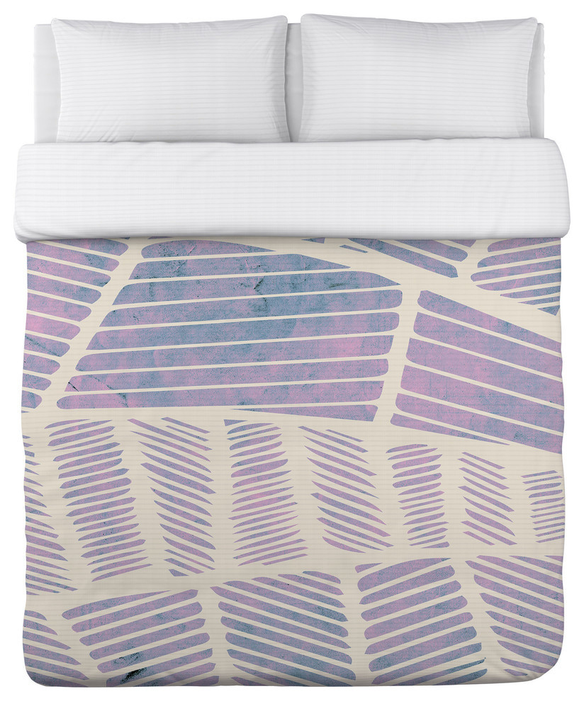 Sophie Print, Purple Duvet Cover, Queen Contemporary Duvet Covers And Duvet Sets by One
