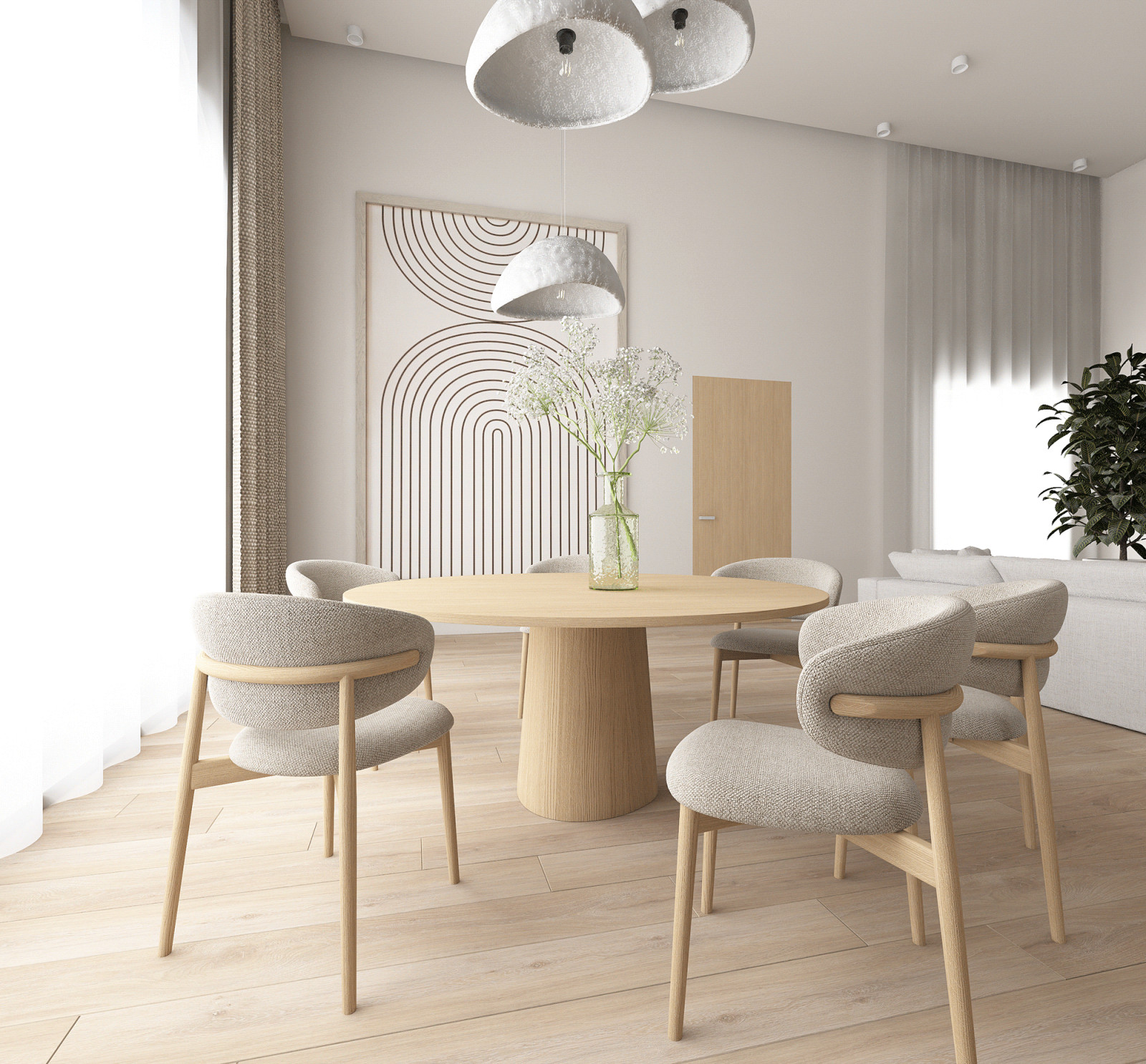 Дизайн-проект кухни-гостиной / с. Булгаково, Уфимский район