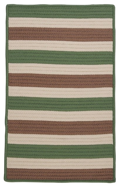Stripe It Rug, Moss-stone, 2'x8' Runner