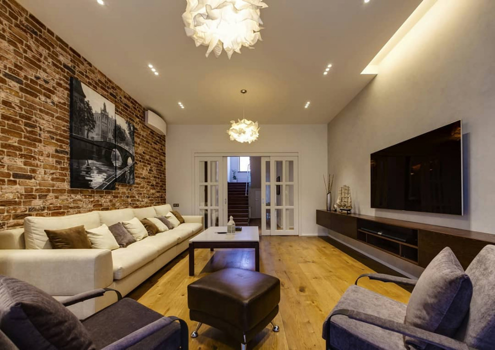 Реализация проекта "Аристократический лофт" дом в три уровня, г.Краснодар