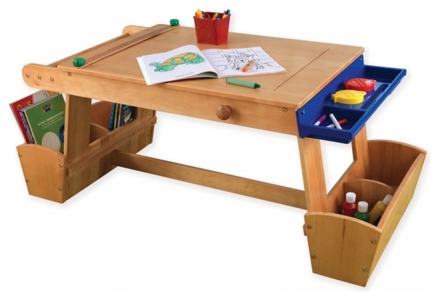 Art Table With Drying Rack and Storage - Transitional - Kids Tables ... Art Table With Drying Rack and Storage - Transitional - Kids Tables ...