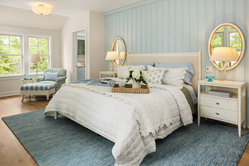 Example of a beach style bedroom design in Minneapolis