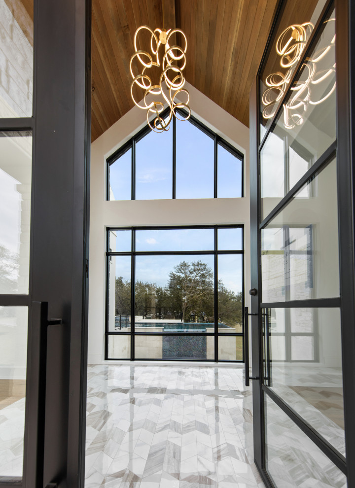 Inspiration for a transitional entryway remodel in Austin