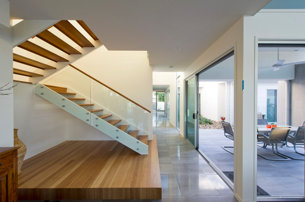 This is an example of a contemporary staircase in Sunshine Coast.