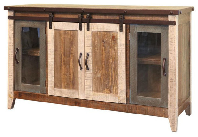 Rustic Multi Color 60 Tv Console Entertainment Centers Rustic Multi Color 60 Tv Console