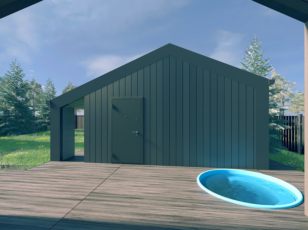 Дом из павильонов