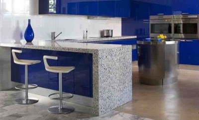 Cobalt Skyy- Vetrazzo Recycled Glass Countertops