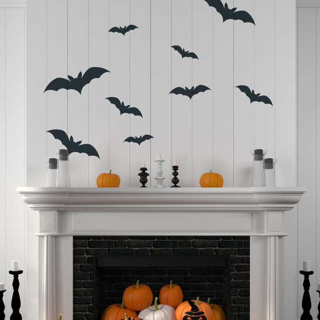 Bats Halloween Decorations Wall Decal - Farmhouse - Wall Decals - by Simple  Shapes | Houzz