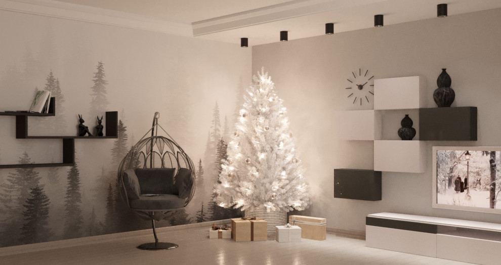 Визуализация современной гостиной