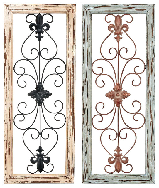 2Piece Wall Panel Assorted Abstract Design Set Mediterranean Wall