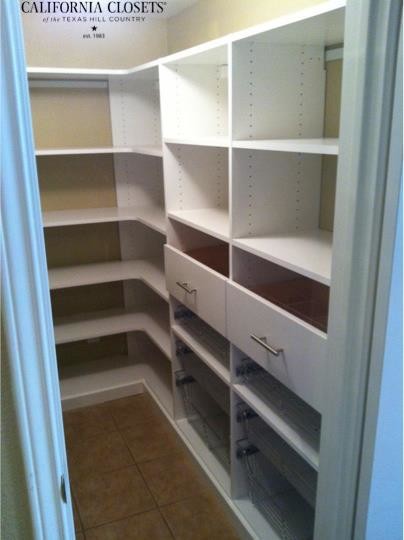 Inspiration for a transitional kitchen pantry remodel in Austin