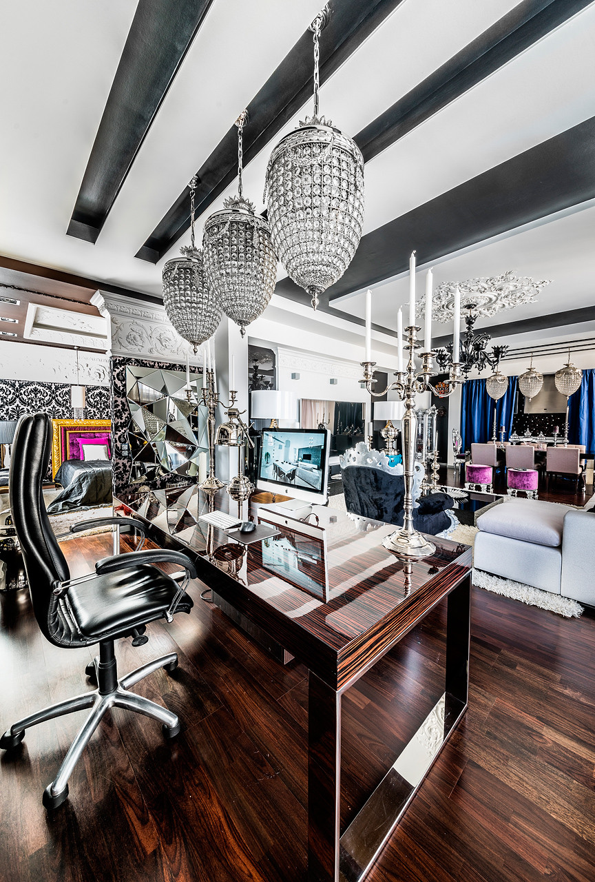 Съёмка интерьера квартиры в стиле фьюжн.