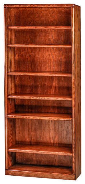 Bullnose Oak Bookcase, Natural Alder