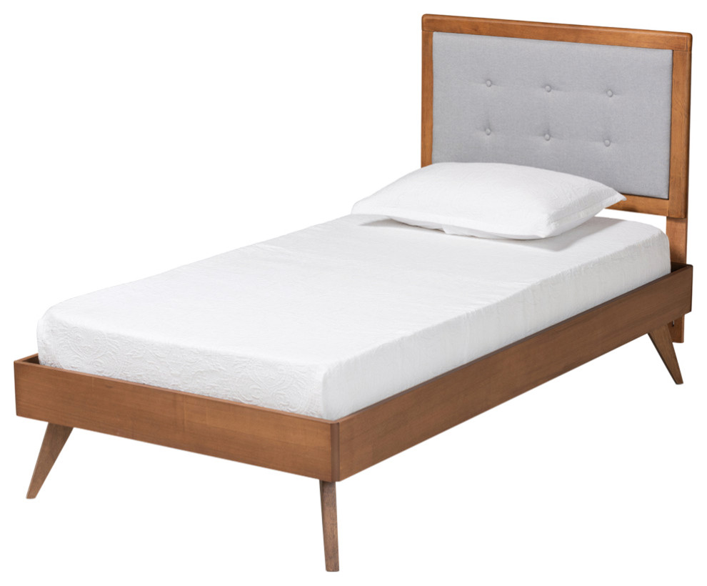 Cumberland Modern Farmhouse Twin Platform Bed Midcentury Platform