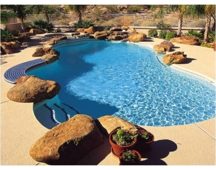 This is an example of a tropical pool in Phoenix.