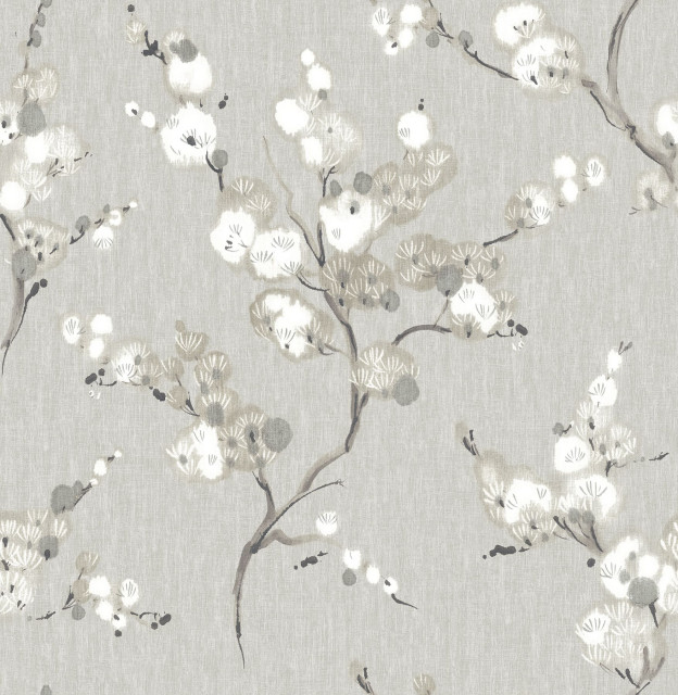 NUS4301 Mirei Peel & Stick Wallpaper in Grey White