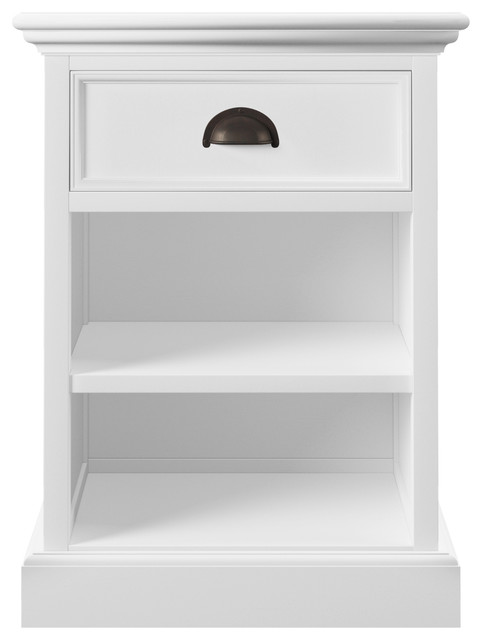Halifax Bedside Table With Shelves Traditional Nightstands And