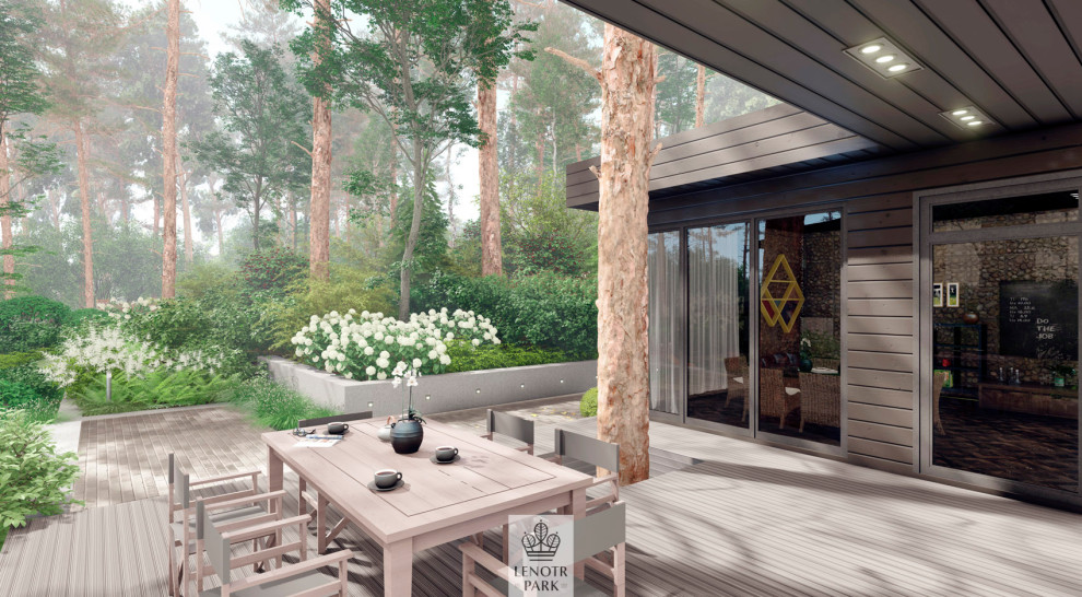 Сад на склоне в КП Подмосковные просторы