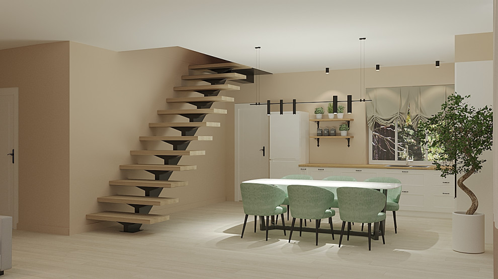 Кухня гостиная в частном доме