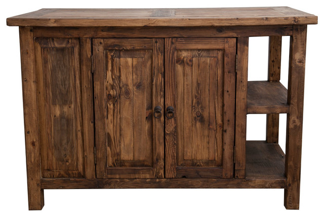 Carson Reclaimed Kitchen Island Rustic Kitchen Islands And Kitchen Carts By Foxden Decor Houzz