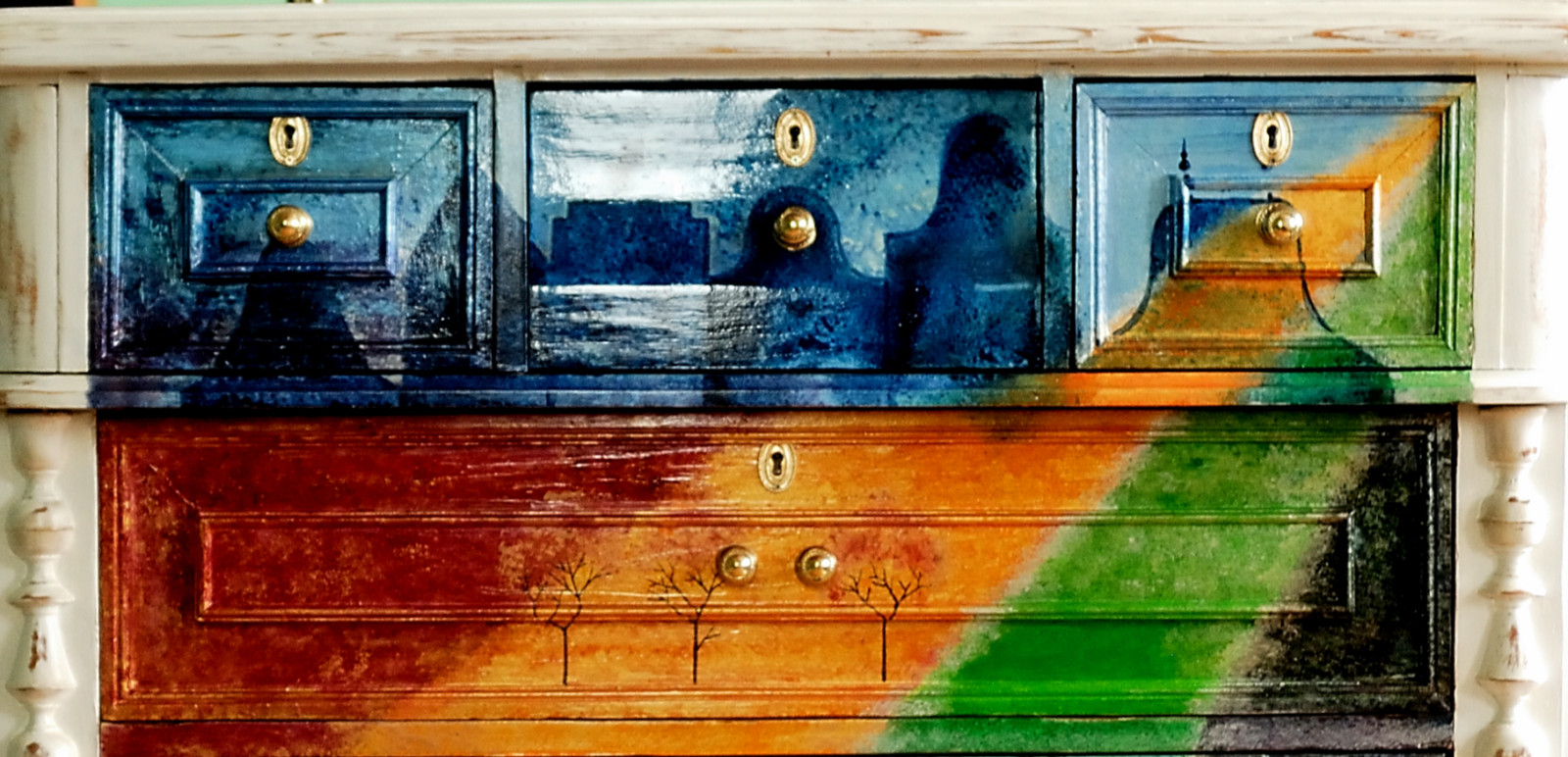 Расписная мебель (отдельные предметы)