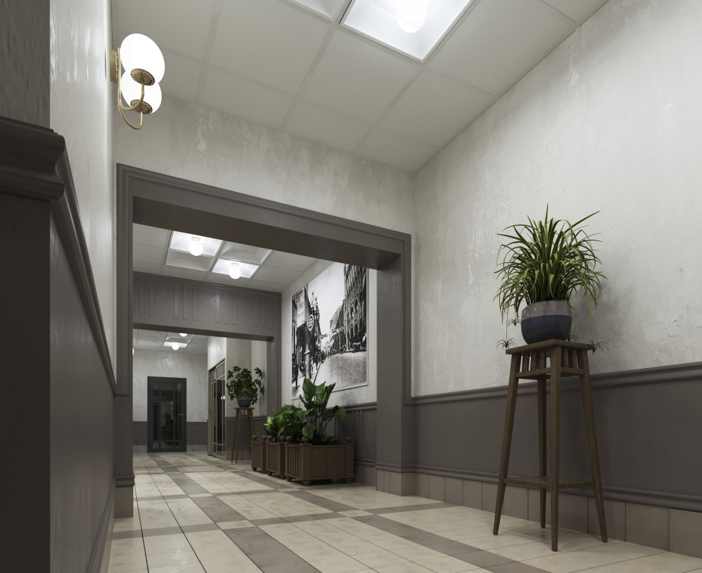 Интерьеры МОП, ЖК "БУЛГАКОВ", СК "СТРИЖИ"