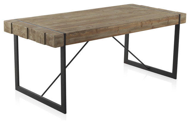 Vigo Wooden and Iron Dining Table