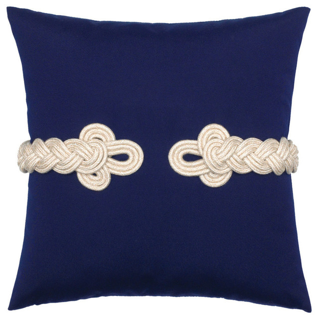 Elaine Smith Navy Frog S Clasp Pillow Beach Style Outdoor Elaine Smith Navy Frog S Clasp Pillow