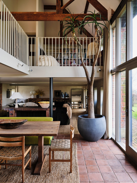 Open Plan Barn farmhouse-living-room