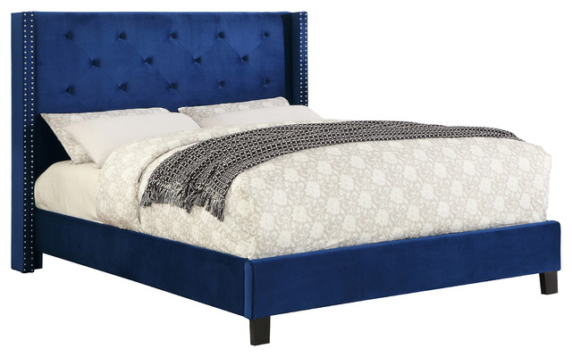 Velvet Platform Bed - Transitional - Platform Beds - by WHI