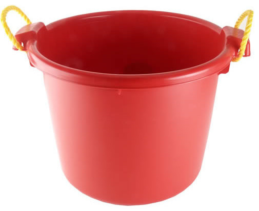 Fortex/Fortiflex Multipurpose Barn Bucket, 70 qt., Red