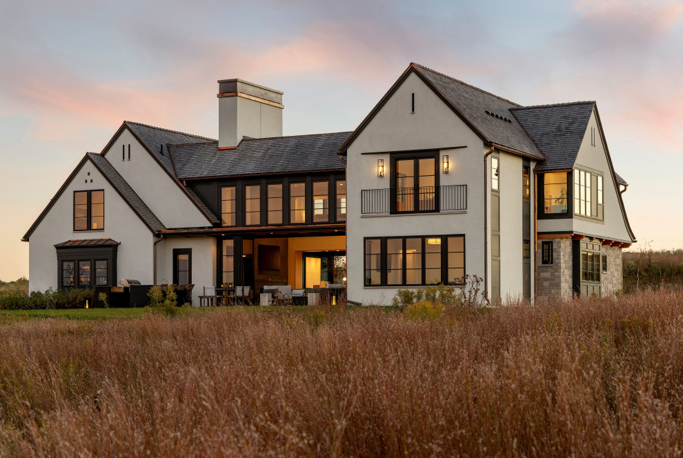 Transitional exterior home idea in Minneapolis