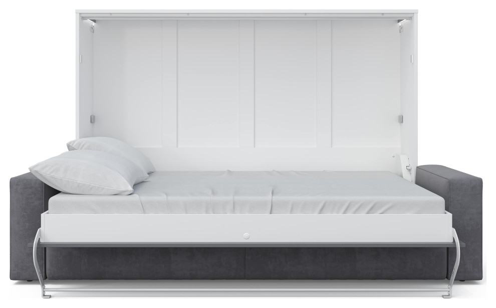 Contempo Horizontal Wall bed with a Sofa, Full XL Transitional