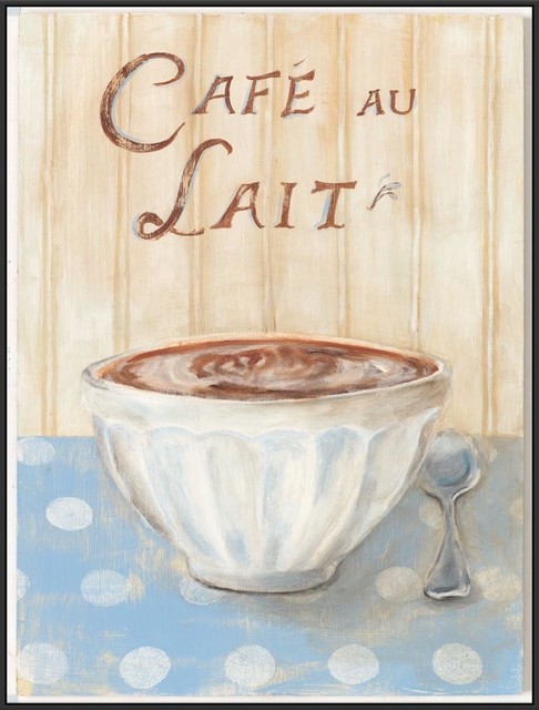 Cafe Au Lait Framed Canvas Art 31 75 X41 Wall Cafe Au Lait Framed Canvas Art 31 75