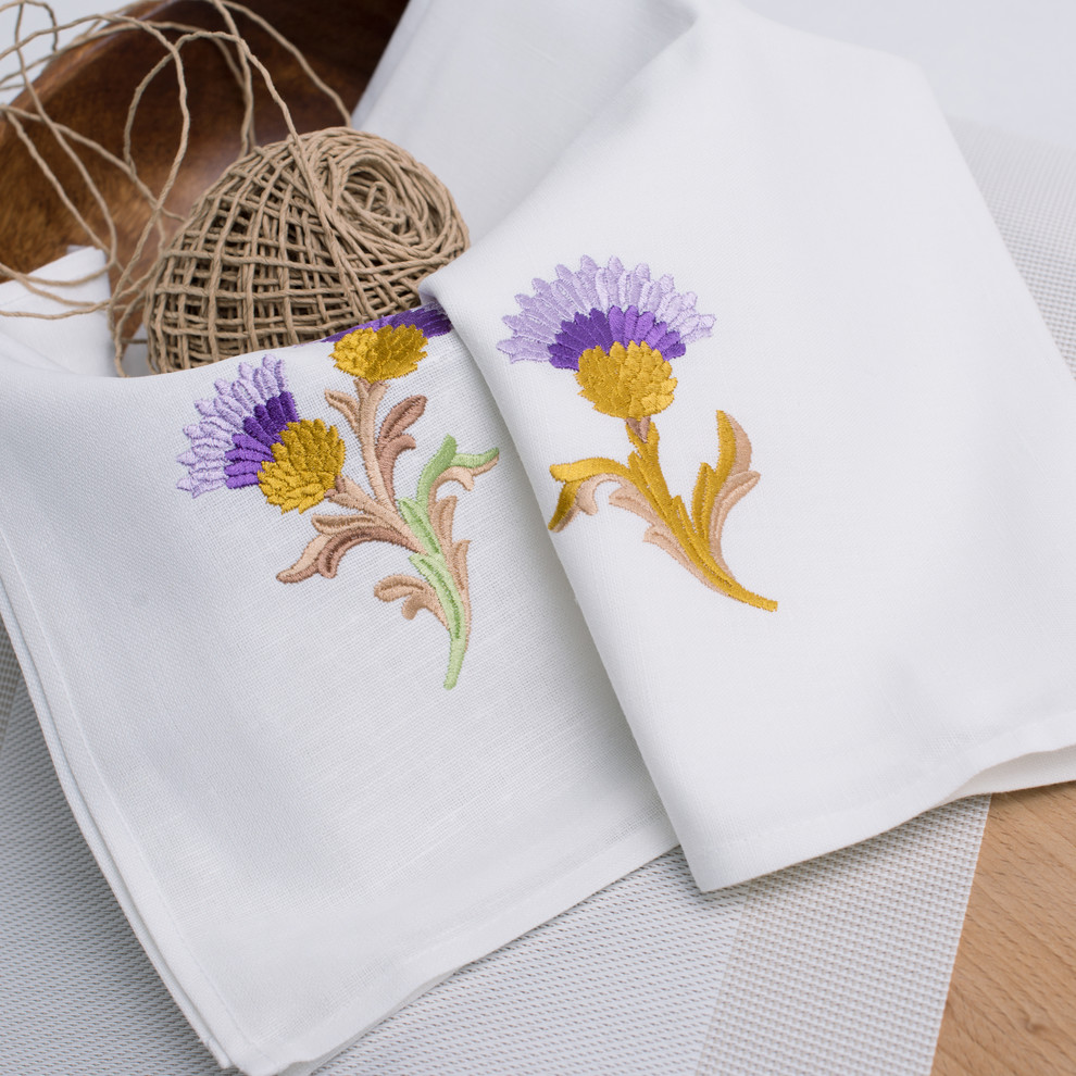 Вышивка на кухонных полотенцах