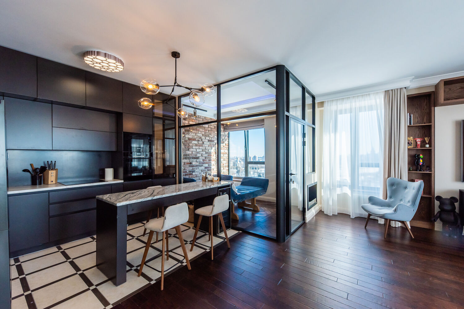 Перегородки Nayada в апартаментах элитного ЖК Матч Поинт