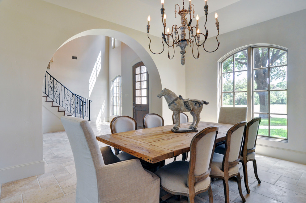 Transitional dining room photo in Dallas