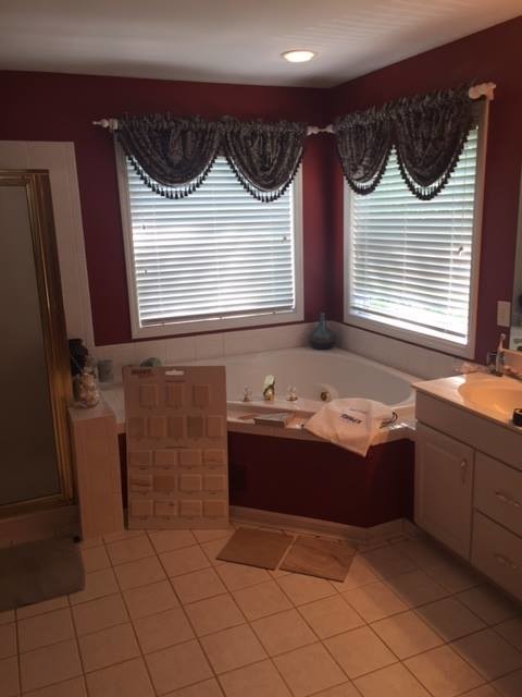 Transitional Master Bathroom Remodel transitional