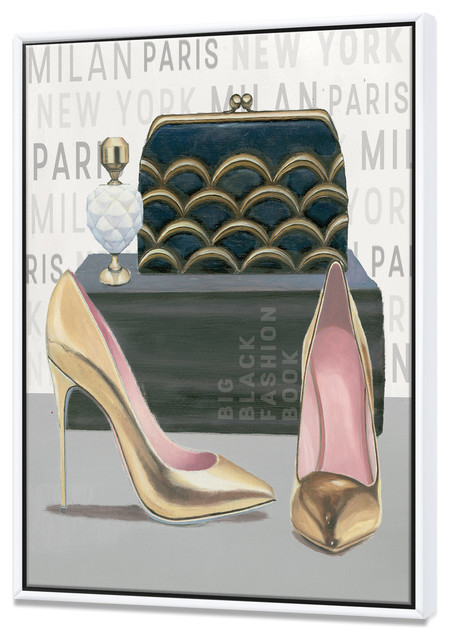 Modern Chic Heels Fashion Art Painting Glamour Print Poster Artwork Framed