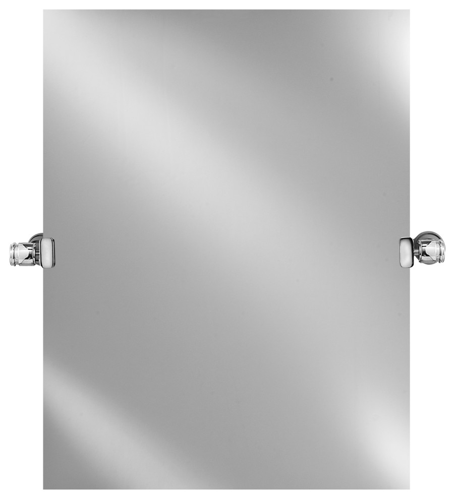 Radiance Frameless Polished Edge Transitional Tilt Mirror, Satin Brass
