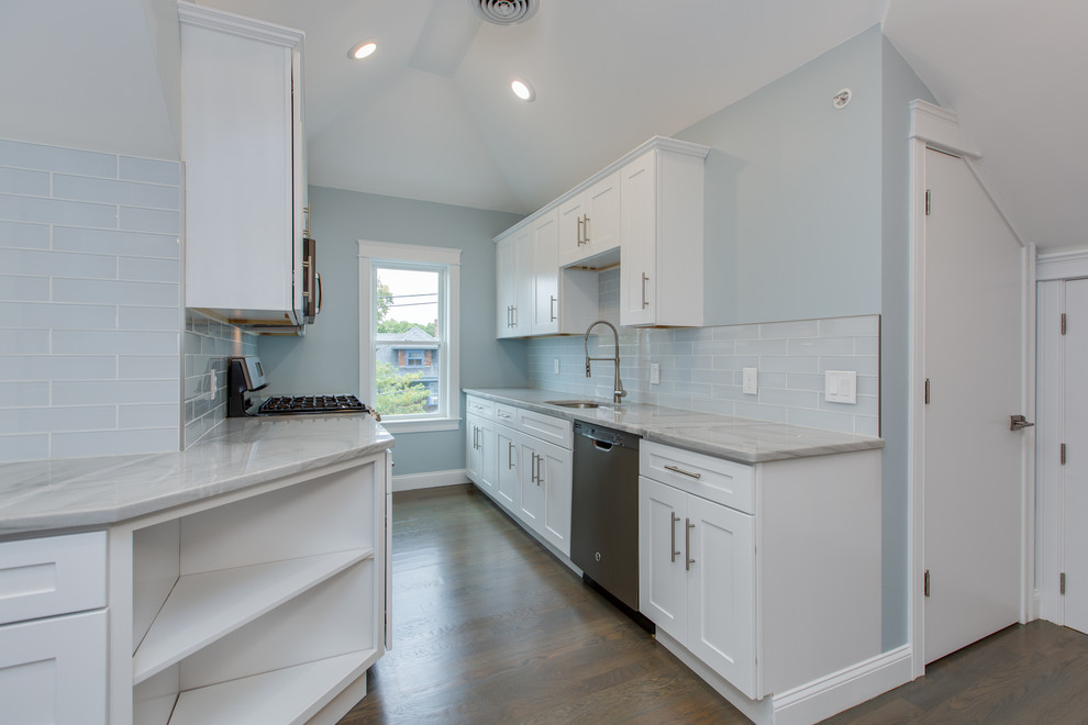 Inspiration for a transitional kitchen remodel in Boston