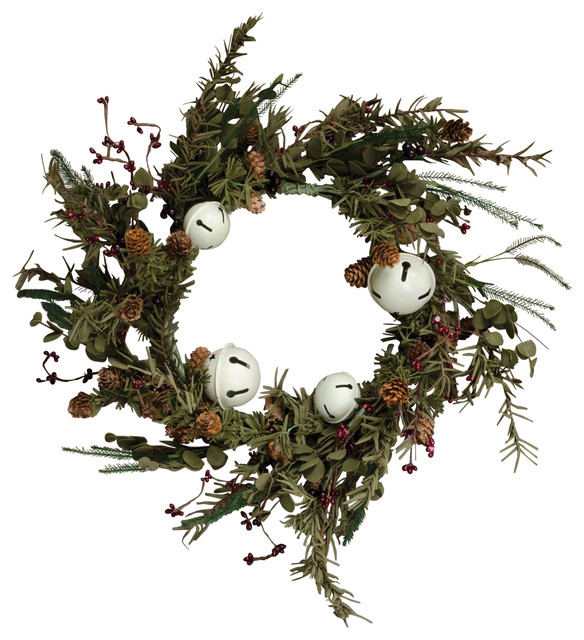 Country Bell Pine Wreath, 20"