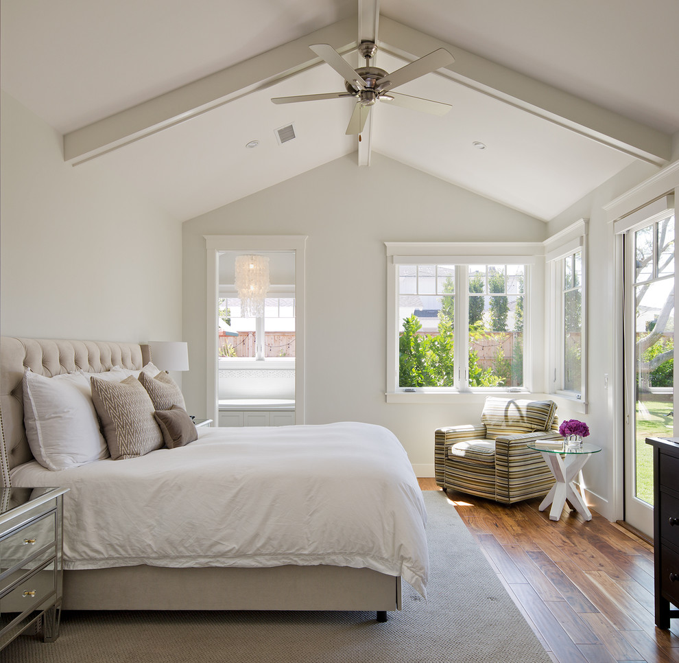 This is an example of a mid-sized country guest bedroom in San Diego.