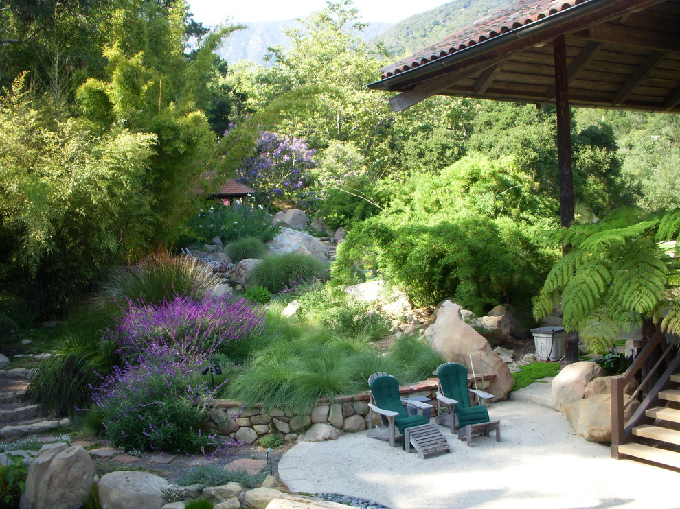 Inspiration for an eclectic garden in Santa Barbara.