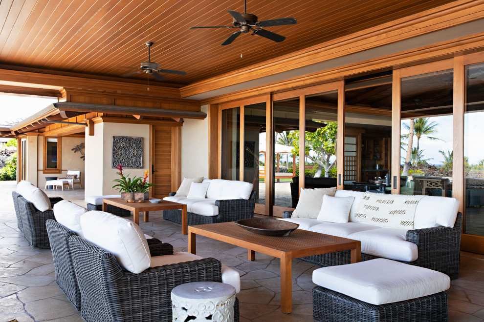  Kukio, Hawaii Tropical Patio Hawaii by Wendi Young Design