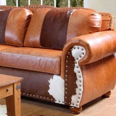 Chelsea Home 100 Top Grain Leather And Cowhide Rawhide Sofa Chelsea Home 100 Top Grain Leather And Cowhide Rawhide Sofa