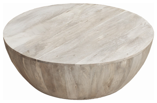 Distressed Mango Wood Coffee Table In Round Shape Washed Light Brown Transitional Tables By Benzara Woodland Imprts The Urban Port - Distressed Mango Wood Coffee Table In Round Shape Washed Light Brown By The Urban Port Distressed Mango Wood Coffee Table In Round Shape Washed Light Brown Transitional Tables By Benzara Woodland Imprts The Urban Port - Distressed Mango Wood Coffee Table In Round Shape Washed Light Brown By The Urban Port