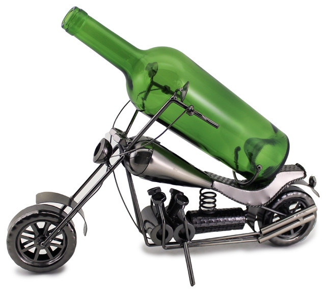 Harley Davidson Retro Motorcycle Metal Wine Bottle Holder