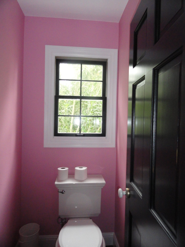 This is an example of a small transitional 3/4 bathroom in Orange County.