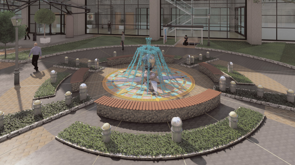 Эскиз -концепт фонтан "Роза ветров"